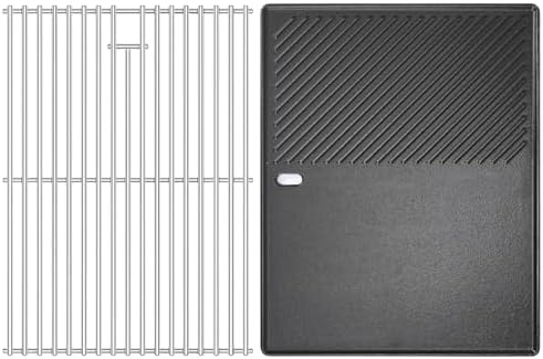 Hisencn 17 Inches Grill Grate and Griddle for Nexgrill Replacement Parts by Hisencn