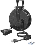 DEWENWILS Retractable Extension Cord Reel, Metal Reel with 30FT Power Cord by DEWENWILS