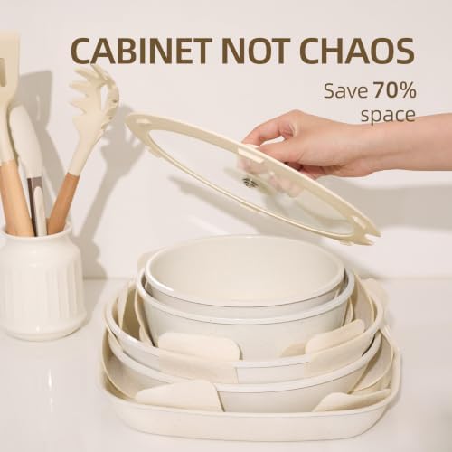 BECIGAR 24PCS Ceramic Pots and Pans Set - Image 4