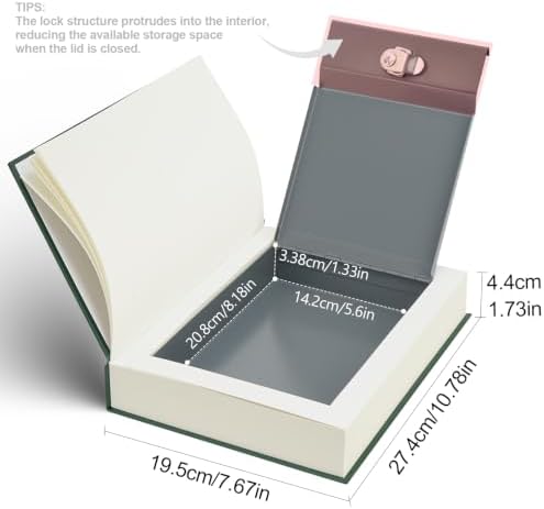 Large Decorative Book Safe with Key Lock - Image 4