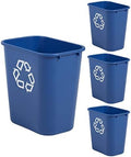 Rubbermaid Commercial Products Wastebasket, Blue Recycle, 7-Gal, 4 Pack by RubbermaidCommercialProducts