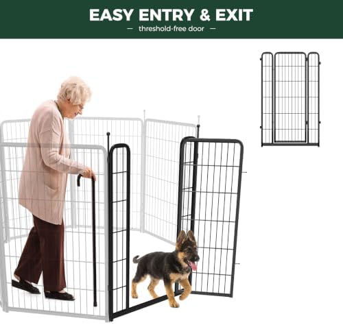 FXW Add-On Gate Panel for Outdoor Dog Playpen, 45" H, Black, Patented - Image 3