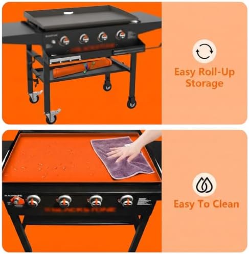BANGIE 28" Silicone Griddle Mat for Blackstone, Anti-Rust Full-Wrap Cover - Image 6
