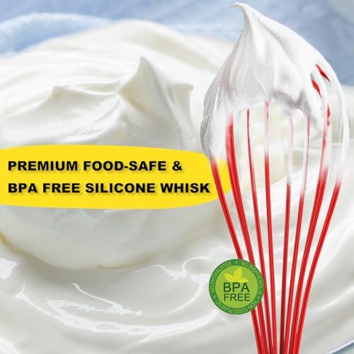 NileHome Silicone Whisk Set 8" 10" 12" Kitchen Whisk Multicolor,3-pack - Image 5