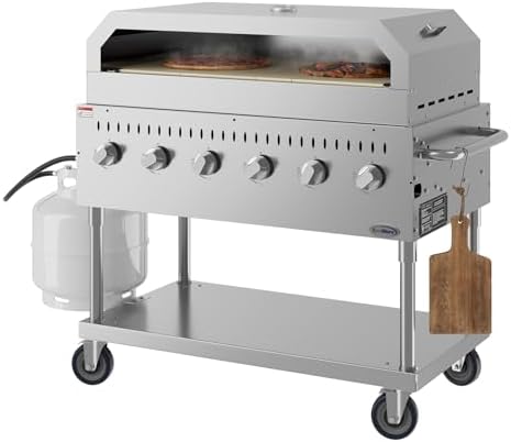 48 in. Commercial Outdoor Propane Gas Grill With Pizza Oven, ETL Listed in Stainless-Steel (CGKIT4-48P) - Image 2