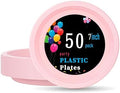 WELLIFE Pink Plastic Plates 7 Inch 50 Count by WELLIFE