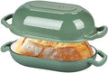 VORRINGARD Enameled Cast Iron Sourdough Bread Oven, Dutch Oven, Loaf Cast Iron Bread Pan for Homemade Bread Baking, Meatloaf Pan with Lid, 5QT, Sage Green by Unknown