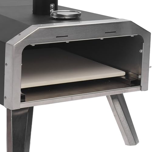 CHICIRIS 12in Outdoor Pizza Oven, Wood Fired Maker Stainless Steel with Thermometer for Backyard Camping - Image 7