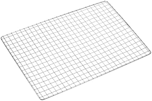 HARFINGTON Square BBQ Grill Net 17.3"x10.2" Stainless Steel Cross Wire Barbecue Mesh Mat for Baking Smoking Charcoal Grilling Roasting - Image 3