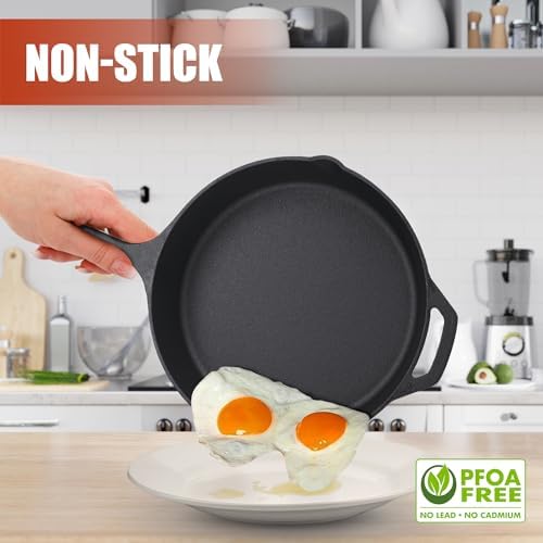 Z GRILLS Mini Cast Iron Skillets, Pre-Seasoned Cast Iron Frying Pan for Cooking & Grill, Stovetop, Camping Firepit, Induction, Oven Safe Cookware, 6.5 Inch - Image 4