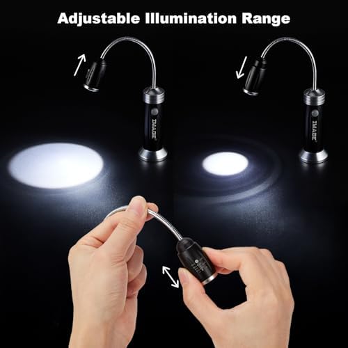 Magnetic Ultra-Bright Barbecue Grill Light with Super Bright LED Lights, Grilling Gifts for Men Dad, Flexible Gooseneck BBQ Light, Smoker Electric Grill Accessories-1 Pair (Black) - Image 3