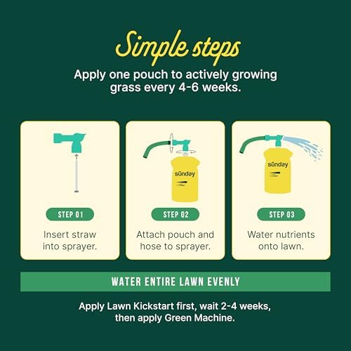 Sunday Lawn Kickstart, Liquid Lawn Fertilizer, 2 Pack + Sprayer - Image 4