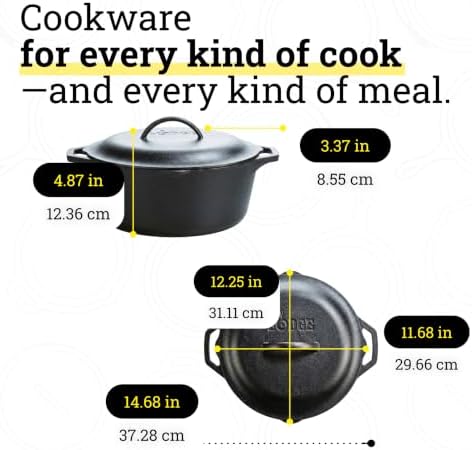 Lodge Cast Iron Dutch Oven with Loop Handle, Oven-Safe, 7 Quart - Image 5