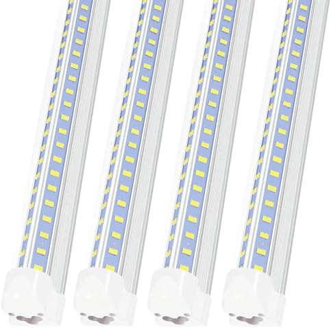 Led Shop Lights,Led Shop Lights 4FT 50W 6500K 7000LM Clear White,Shop Light 4FT 110V Linkable Integrated V-Shape for Shop Garage,Warehouse,Workbench and Workshop Commercial Bay Lighting(4-Pack) by AQIQUUT