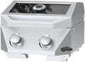 BESTFIRE Tabletop Gas Grill with 2 Burners & Viewing Glass Lid, 20,000 BTU Stainless Steel Portable BBQ Grill with Thermometer, Push-Button Ignition for Outdoor Patio, Camping, RV, Tailgating by GrillsOutdoorCooking