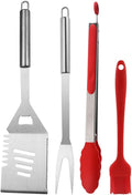 BBQ Grill Tool Set BBQ Accessories, Stainless Steel Grill Tools Grilling Accessories Grill Set Barbecue Grill Accessories for Outdoor Grill, Grill Utensils Grilling Tools Grilling Gifts for Men (4) by SUJAYU