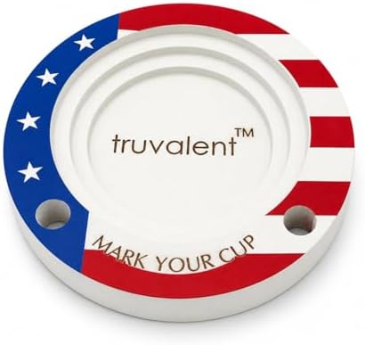 Party Cup Holder With Marker Slots & "Mark Your Cup" Engraved (Patriotic) by Truvalent