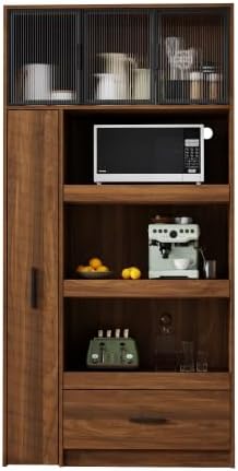 Kitchen Pantry Storage Cabinet Freestanding Tall Buffet Cupboard - Image 5