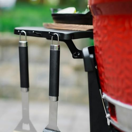 Joe Jr Portable Charcoal Grill 3-Piece Bundle by Kamado Joe with Grill Cover and Cart with Side Shelves - Image 5