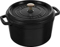 Staub Cast Iron Dutch Oven 5-qt Tall Cocotte, Made in France, Serves 5-6, Matte Black by Unknown