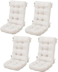 SERWALL HDPE Outdoor Rocking Chair Cushion Set of 4, Beige by SERWALL