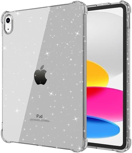 Clear Glitter Silver Case for iPadA16 11th/10th Gen 11/10.9" 2025/22 by MOBIXXforAccessories
