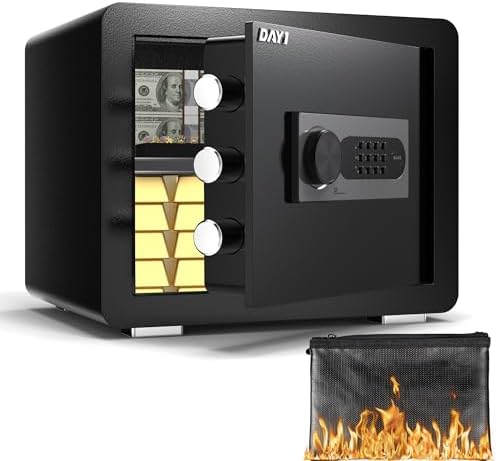 DAYI Safe Box, 0.8 Cu. Ft. Home Safes with Fireproof Bag for Valuables Docs by DAYISAFE