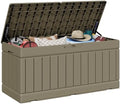 JUMMICO 78 Gallon Deck Box Waterproof Resin Outdoor Storage Box by JUMMICO