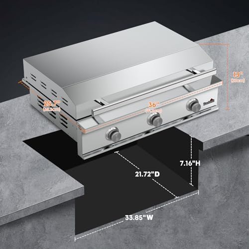 Stanbroil 36-Inch Built-In Natural Gas Griddle for Outdoor Kitchen - Image 2