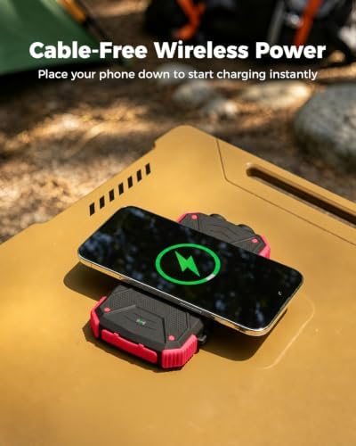 BLAVOR Solar Power Bank 10,000mAh Portable Wireless Charger for Cell Phones - Image 2