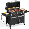 36 In Large Charcoal Grill with Storage Cabinet by UPHYB