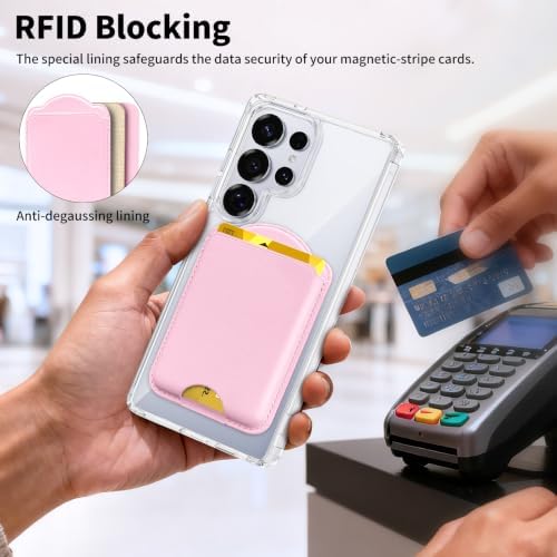 Magnetic Wallet for Samsung & iPhone with Magsafe Case, Pink - Image 4