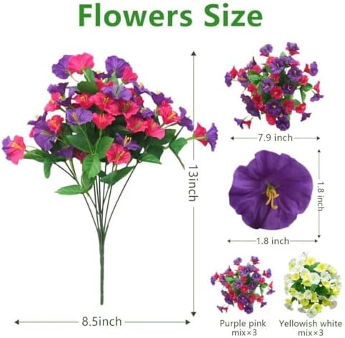 2 Set Artificial Hanging Flowers with Basket for Outdoor Decor - Image 5