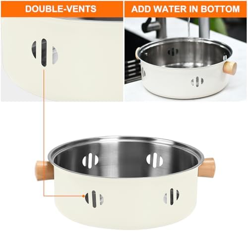 Portable Charcoal Barbecue Grill, 1pc Small Outdoor Camping Grill (Beige) - Image 5