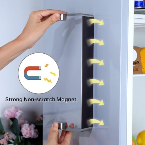Magnetic Paper Towel Holder for Kitchen, Strong Magnetic Backing, Silver - Image 2