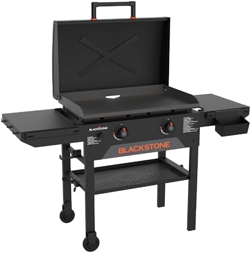 Blackstone Original Outdoor Griddle with Built-in Hood, Black, 28 Inch by Unknown
