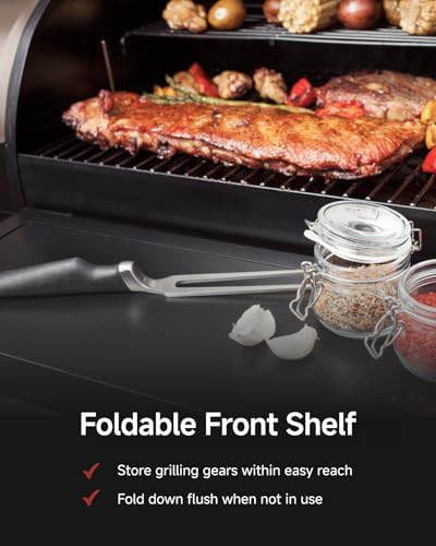 Z GRILLS ZPG-450A2 Wood Pellet Grill & Smoker, PID V3.0 Controller, 459 Sq in Cook Area, Foldable Shelf&Side Shelf, Meat Probe, Rain Cover, 8 in 1 BBQ Grill Outdoor Auto Temperature Control, Bronze - Image 5