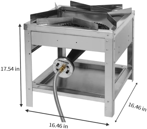 Stainless Steel Single Propane Burner – Outdoor Gas Cooker with 20 PSI Regulator, 200,000 BTU High-Power Portable Propane Stove for Outdoor Cooking, Turkey Frying, Seafood Boiling & More - Image 2