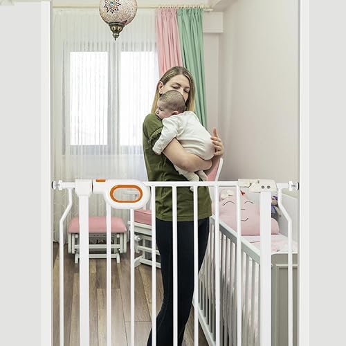 owlie Baby Gate for Stairs 29-33 Inch Wide with Door Indoor - Image 6