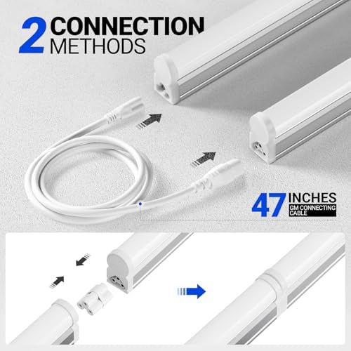 Barrina LED T5 Shop Light 4FT, 2200lm, 4000K Cool White, 20W, 8 Packs - Image 5