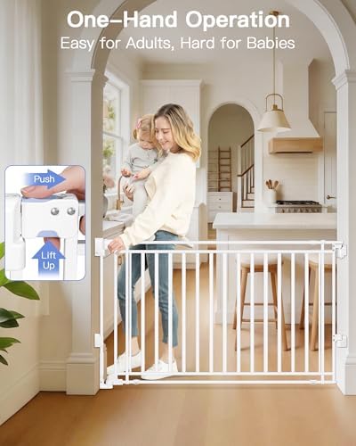 Baby Gate for Doorways&Top/Bottom of Stairs, 31-54"W Heavy Duty Dog Gate - Image 7