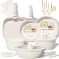BECIGAR 24PCS Ceramic Pots and Pans Set by BecigarCookware