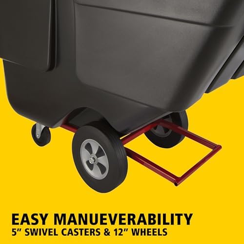 Rubbermaid Commercial Products Tilt Truck, 1/2 Cu Yd, 1250lbs Cap, Black - Image 3