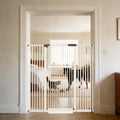 Lumizone 55.12" Extra Tall Pet Gate for Cat Dog 30.12"-59.24" Wide Cream by Lumizone