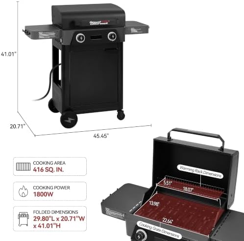DL2002 Dual-Zone Electric Grill Gray & Black - Image 2