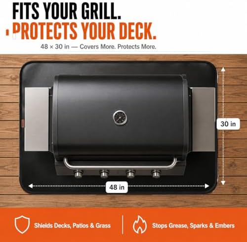 48x30inch Under Grill Mats for Outdoor Grill, Heat Resistant Pad - Image 7