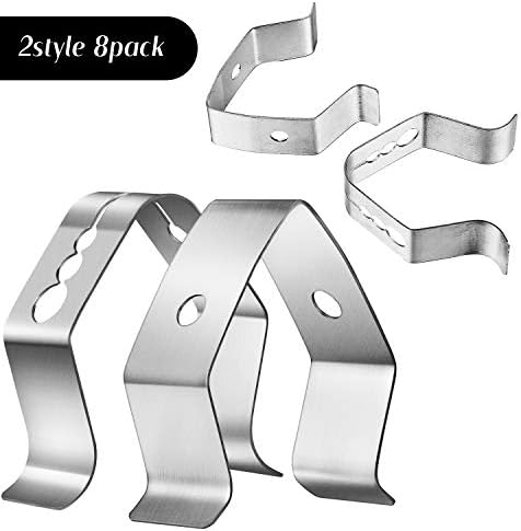 8 Pcs Meat Grill Thermometer Probe Holder Clip, 2 Style Temp BBQ Camping - Image 3