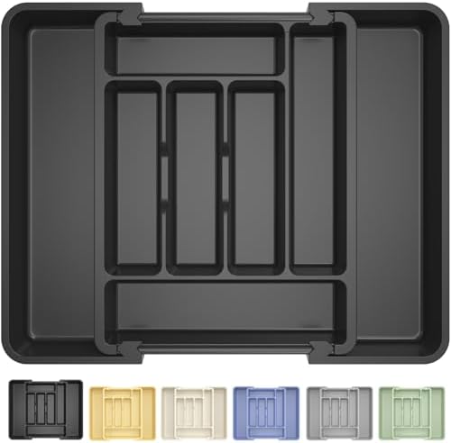 Caperci Large Silverware Organizer Tray for Kitchen Drawer Utensils Thicker - Image 7