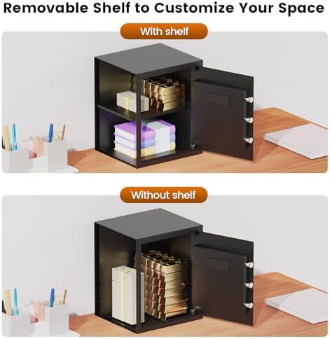 2.5 Cuft Safe Box, Home Safe with Fireproof Waterproof Bag16.54''H - Image 2