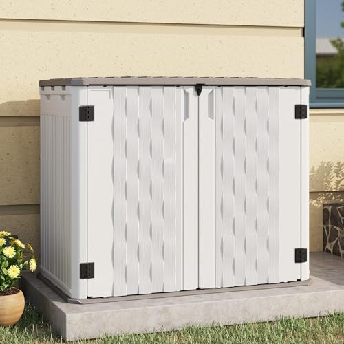 UDPATIO 34 Cu.Ft Resin Storage Shed,Horizontal Outdoor Shed,White - Image 2
